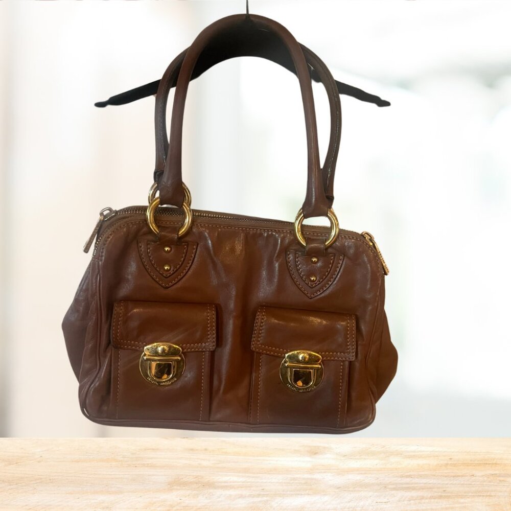 Marc Jacobs Classic Brown Leather Shoulder Bag